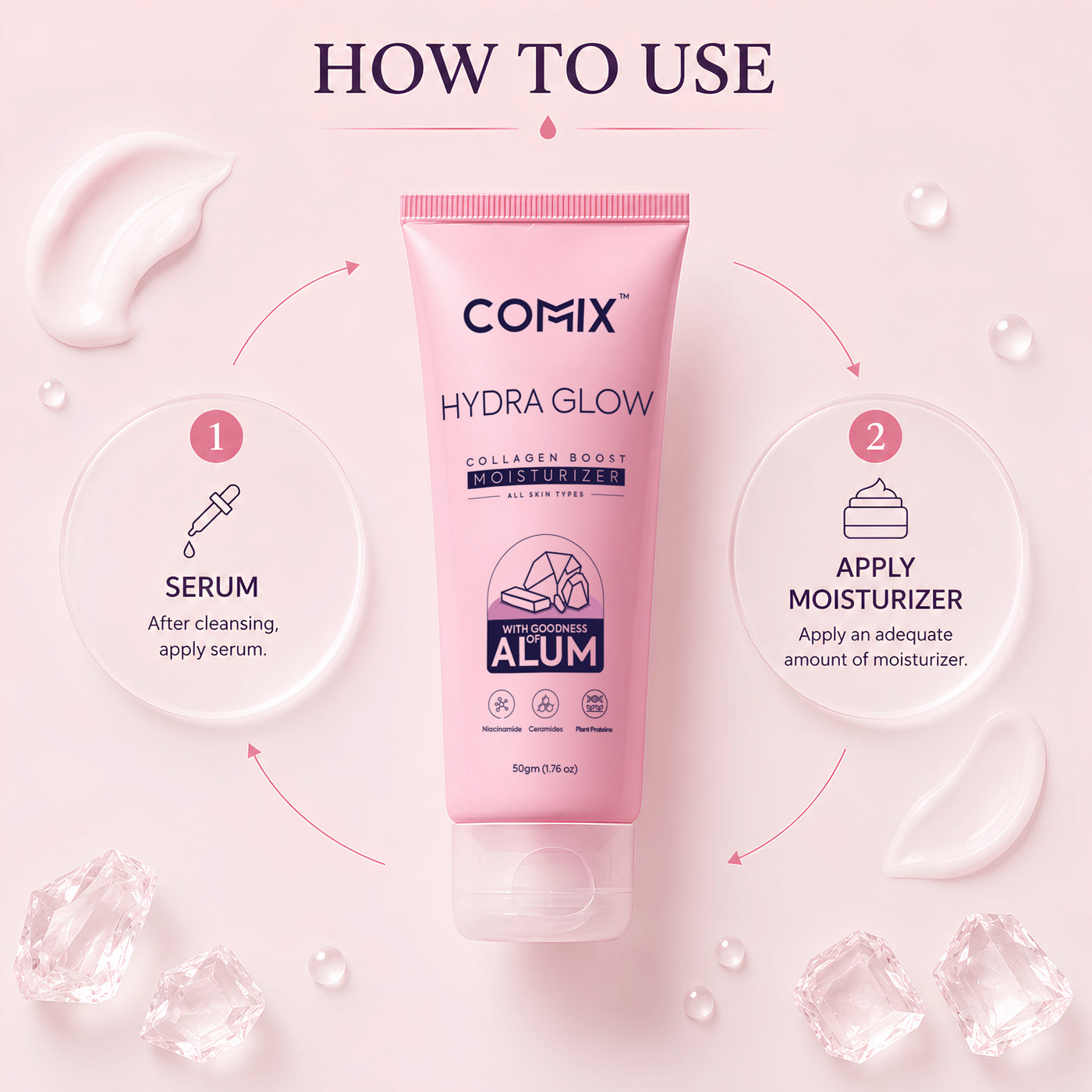 HYDRA GLOW - COLLAGEN BOOST - MOISTURIZER WITH GOODNESS OF ALUM