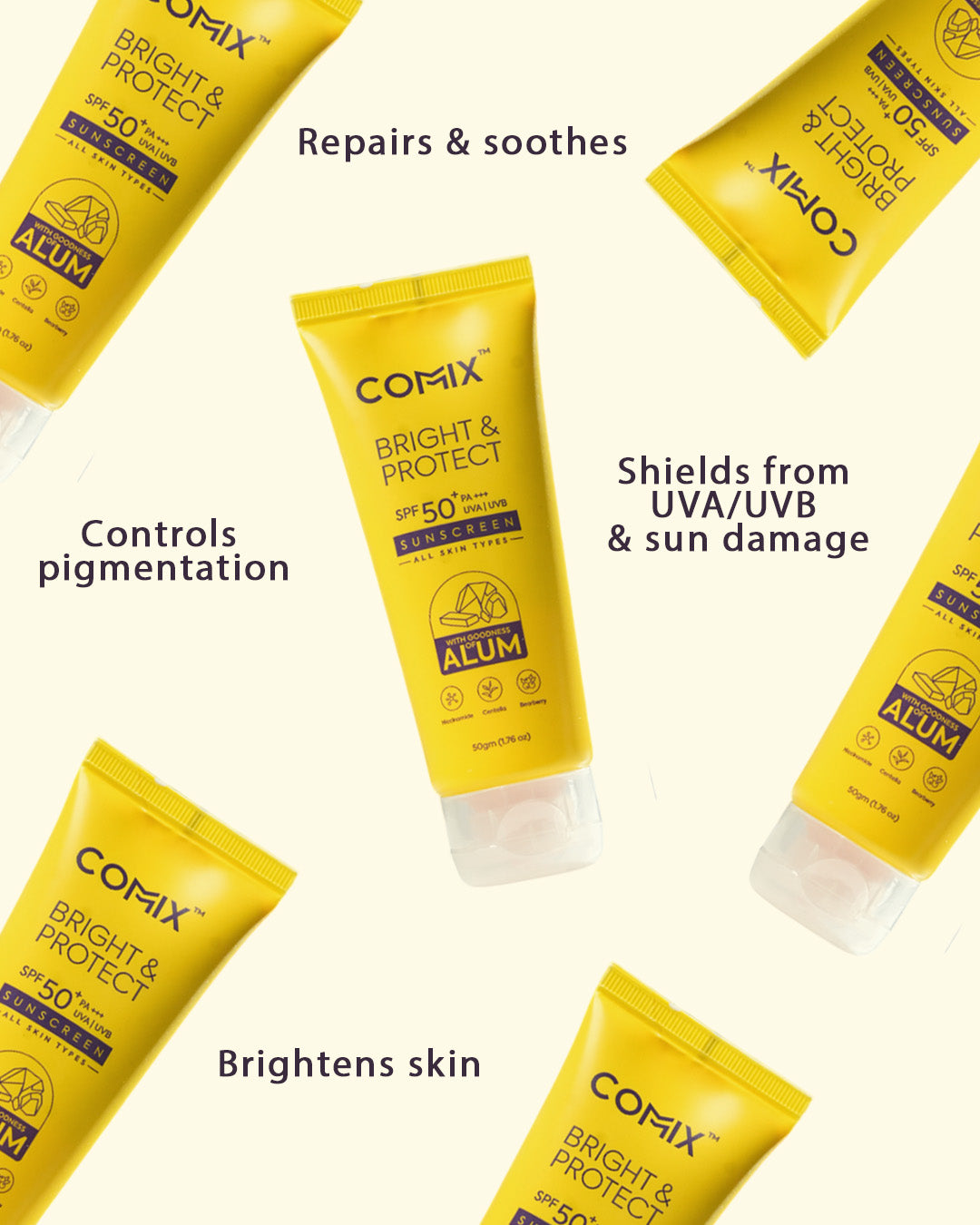 BRIGHT & PROTECT SUNSCREEN WITH GOODNESS OF ALUM