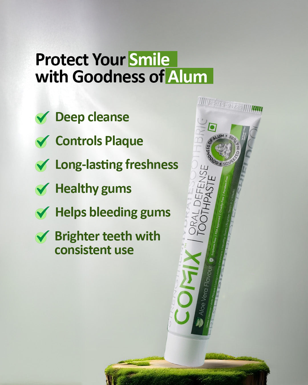ORAL DEFENSE TOOTHPASTE WITH GOODNESS OF ALUM