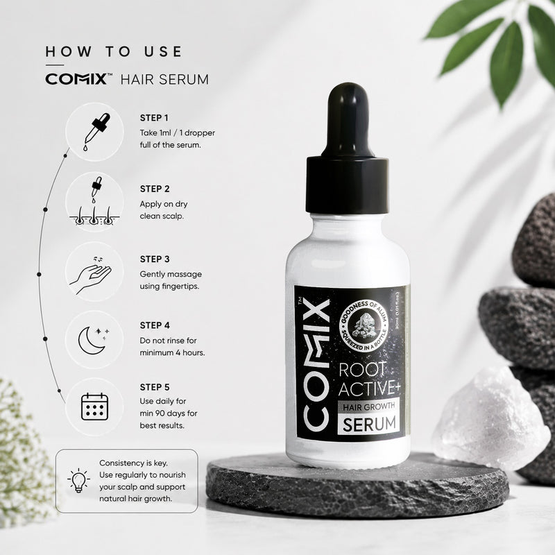 ROOT ACTIVE +  : HAIR GROWTH SERUM WITH GOODNESS OF ALUM