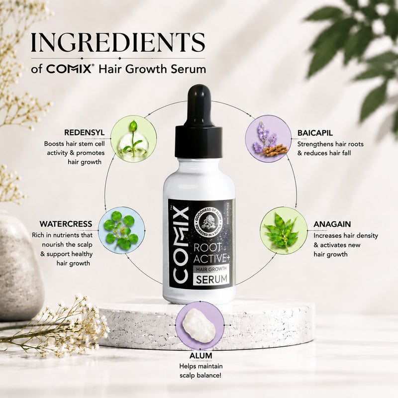 ROOT ACTIVE +  : HAIR GROWTH SERUM WITH GOODNESS OF ALUM