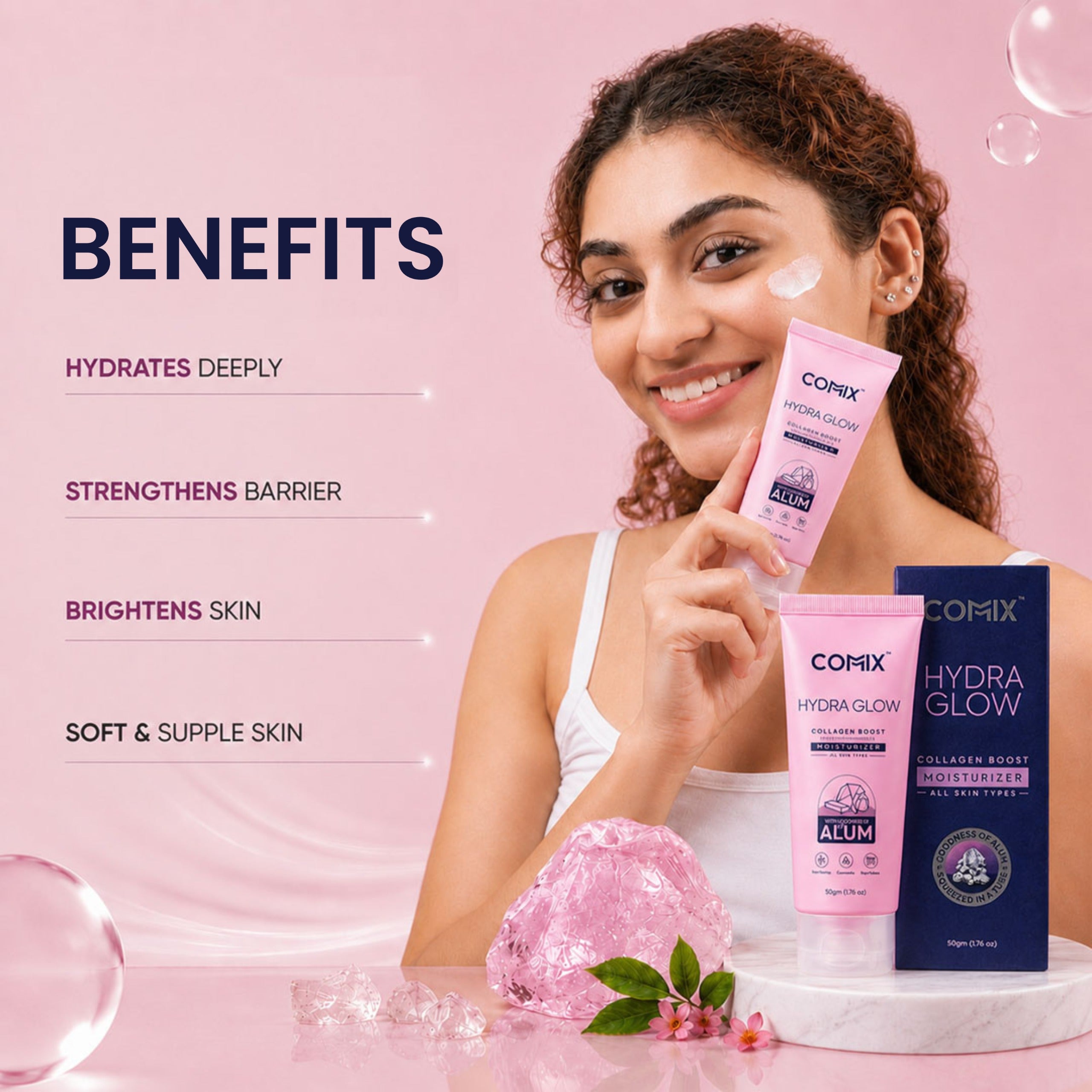 HYDRA GLOW - COLLAGEN BOOST - MOISTURIZER WITH GOODNESS OF ALUM