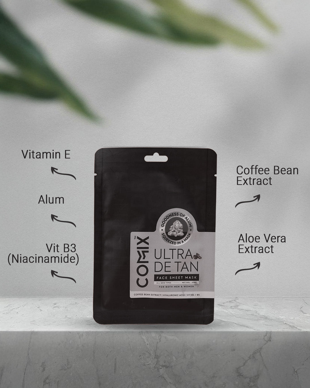 DE TAN – FACE SHEET MASK WITH GOODNESS OF ALUM