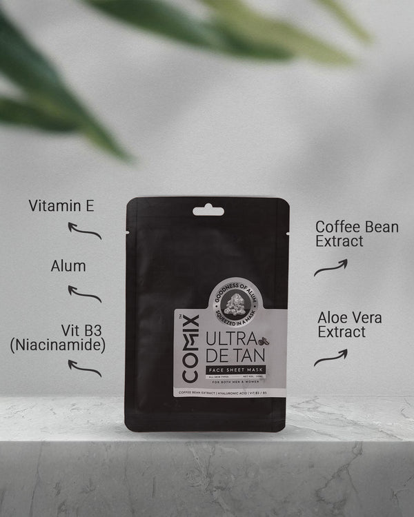 DE TAN – FACE SHEET MASK WITH GOODNESS OF ALUM